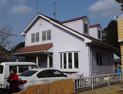 掛川市家代　Ｋ様邸　カラーベスト屋根、外壁ラップサイディング　フッ素塗装