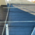 カラーベスト屋根　シリコン塗装+クリヤー塗装完了
