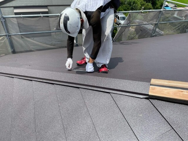 棟包み　施工中