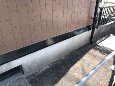 土台水切り　シリコン塗装完了