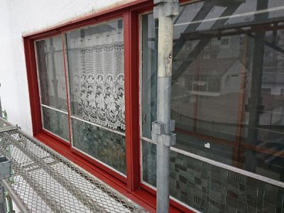 【サッシ周り】　サビ止め塗装　完了