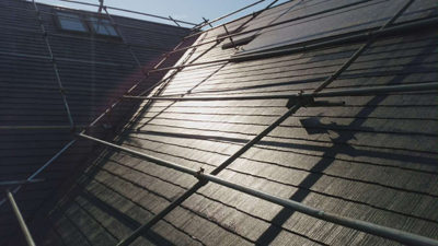 屋根（カラーベスト）浸透型特殊塗料　塗装完了