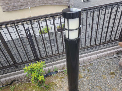 外灯　シリコン塗装完了