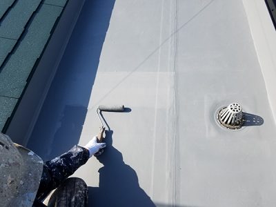 【屋上防水】塗装　２回目