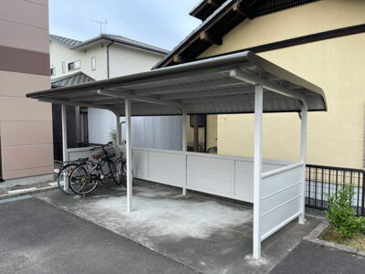 駐車場　シリコン塗装完了　