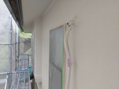 【スタッコ壁】２Ｆ　上塗り完了