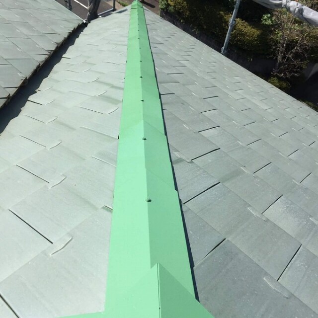 屋根板金<br />
シリコン塗装完了