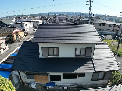 和瓦からの屋根葺き替え工事