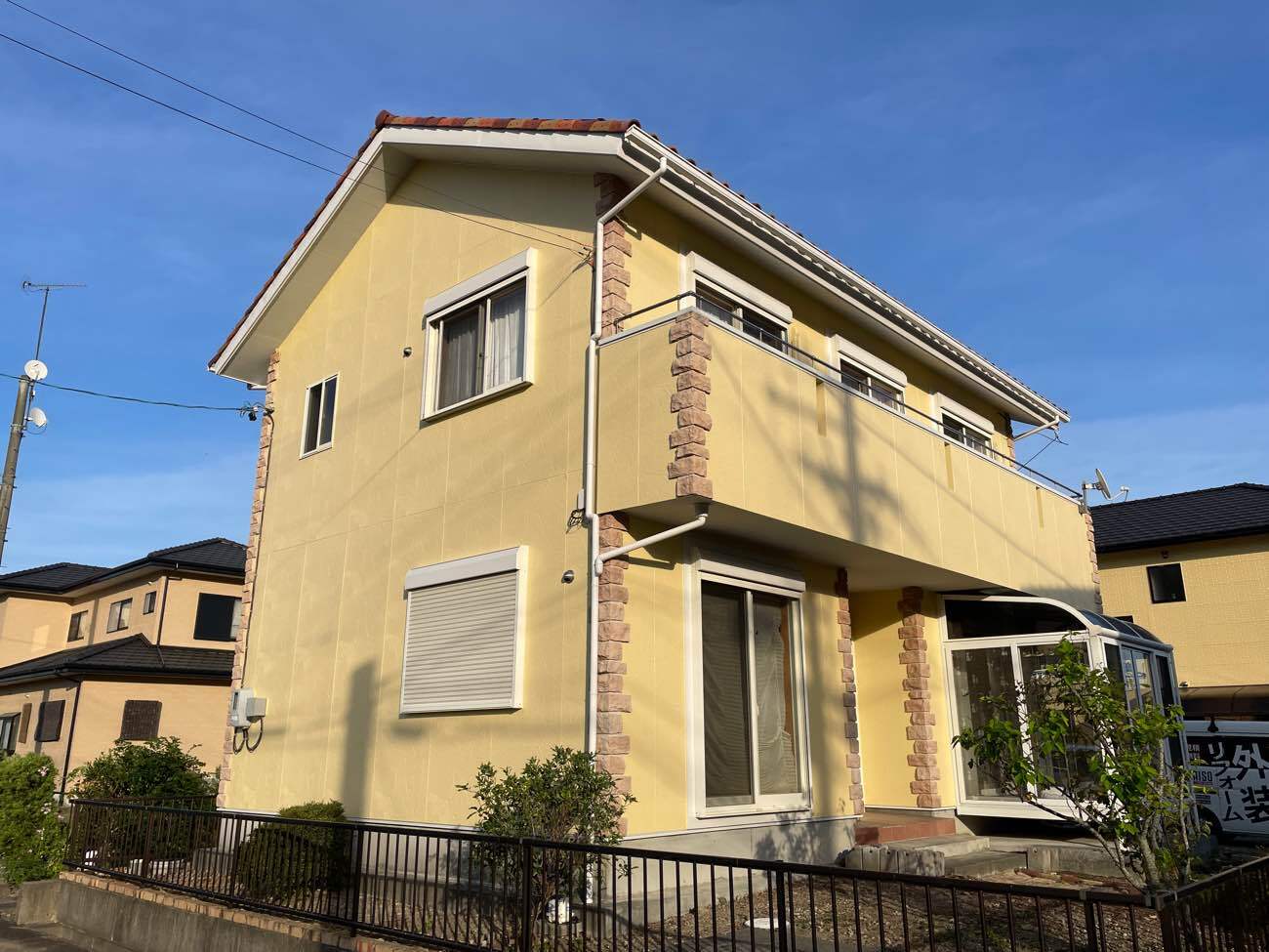 菊川市外壁剥がれ補修　施工後