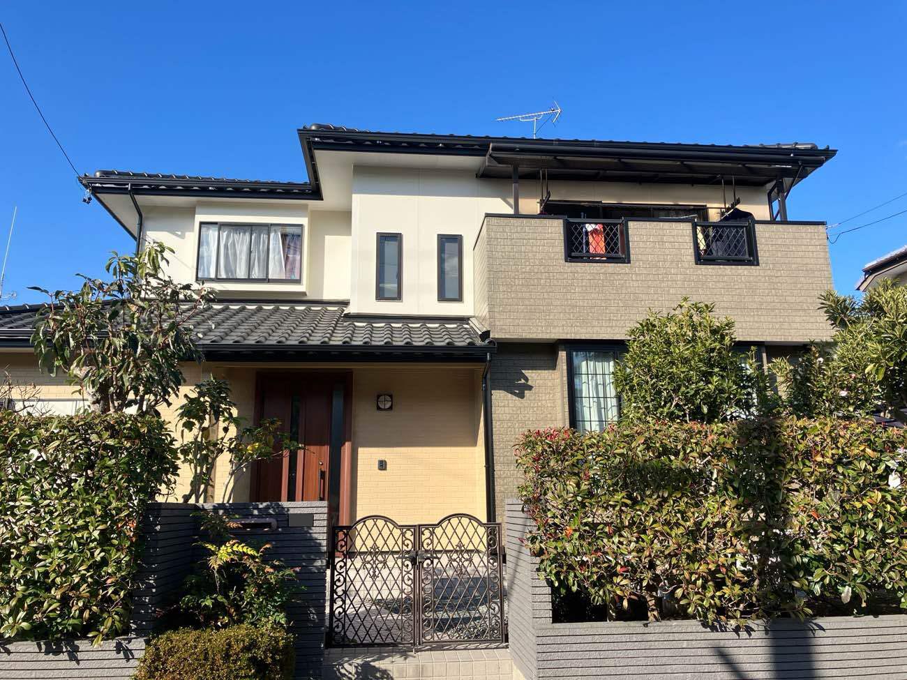袋井市外壁多彩模様塗装 施工後