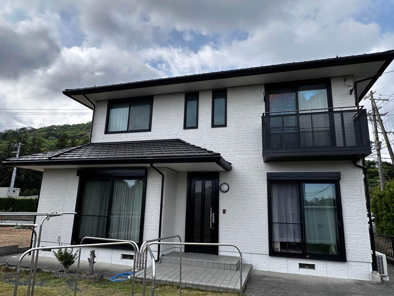 湖西市吹付塗装施工後