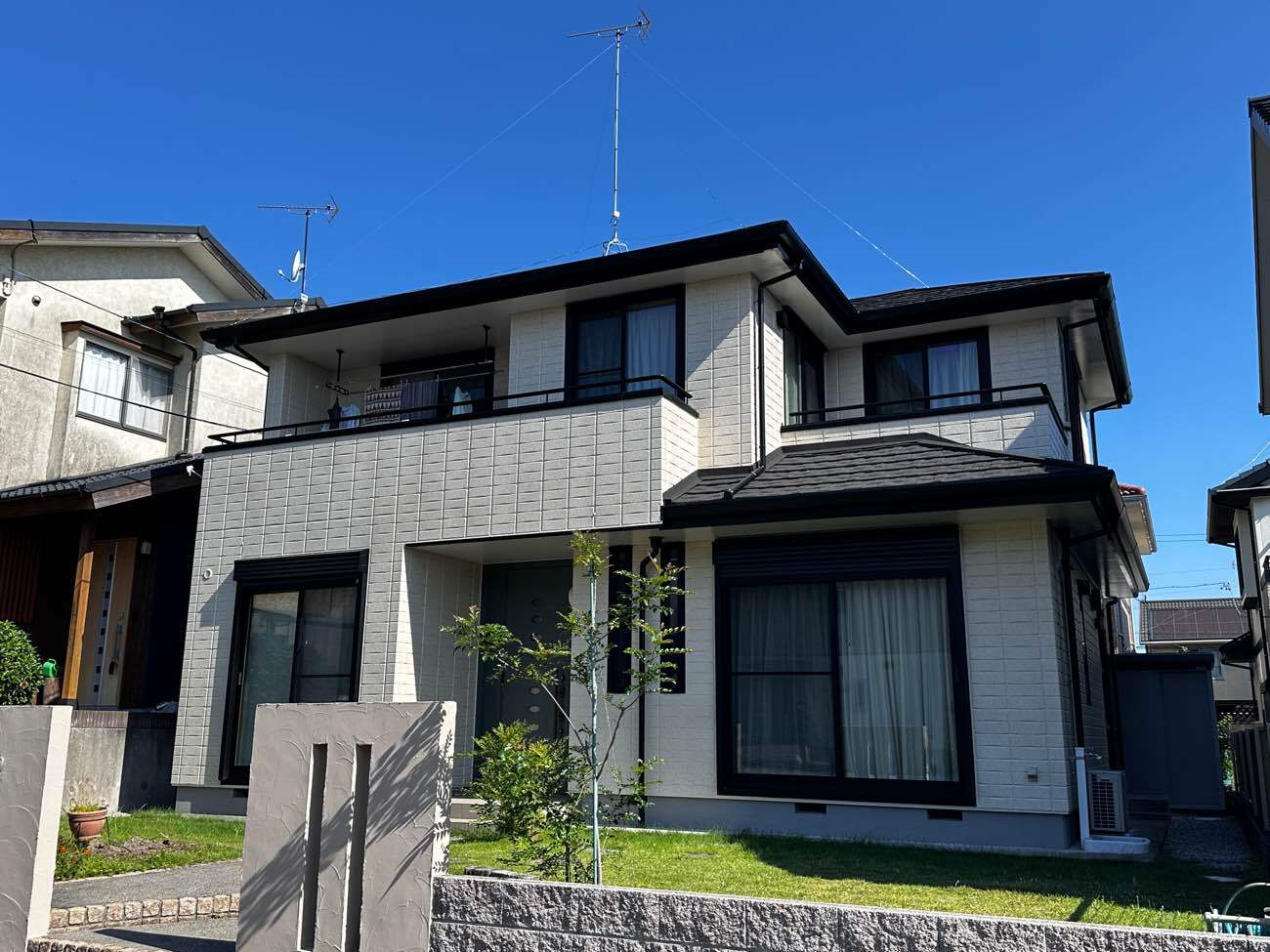 掛川市外壁吹付け 施工後