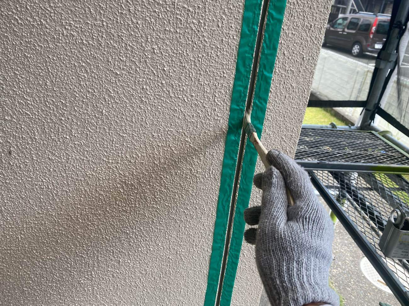 <strong>シーリング補修(プライマー塗布)目地</strong></br>