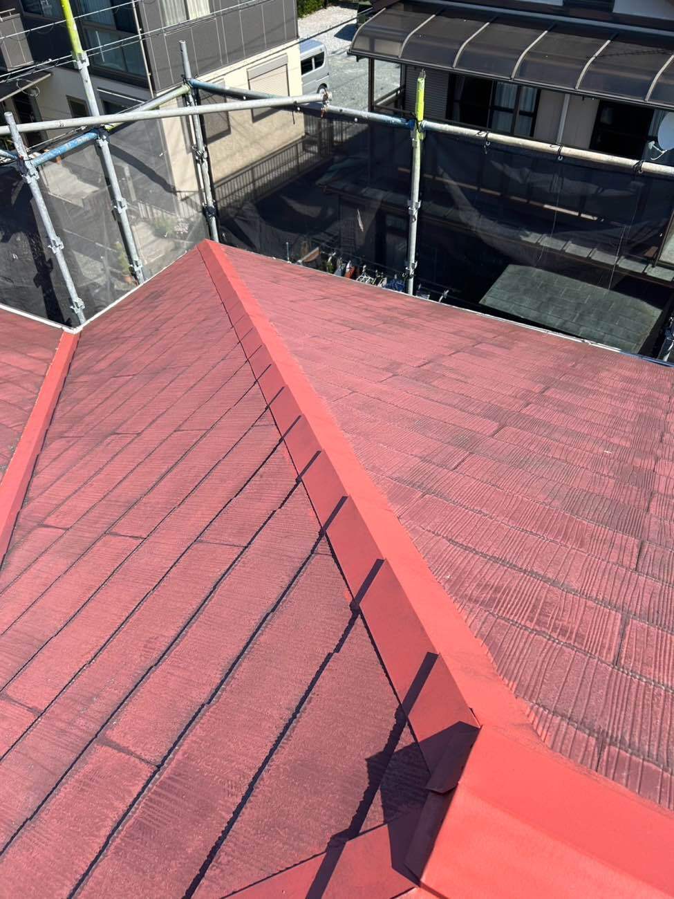 <strong>屋根板金 サビ止め塗装完了</strong></br>