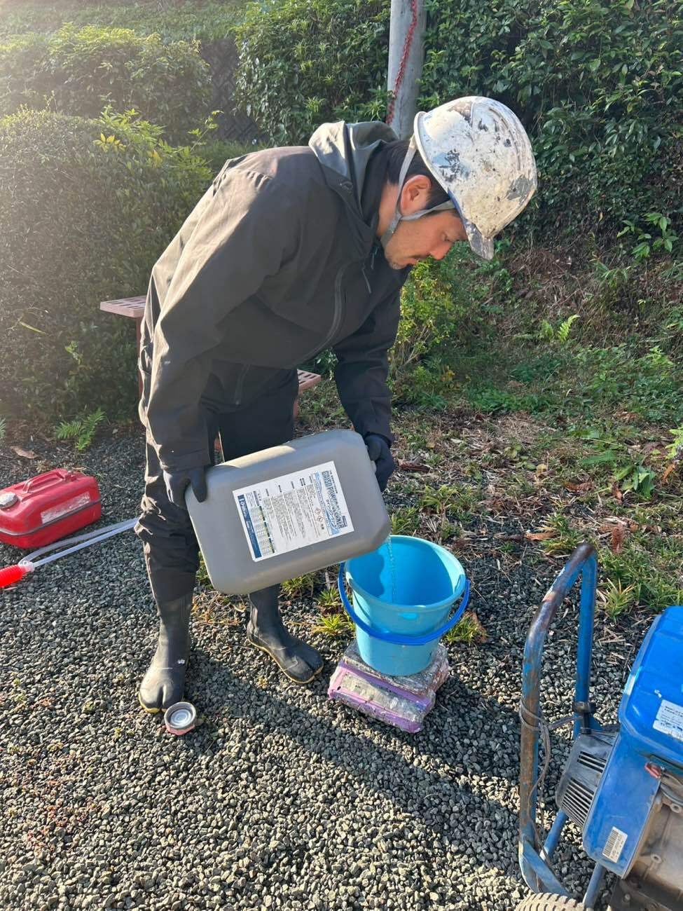 バイオ洗浄水準備中