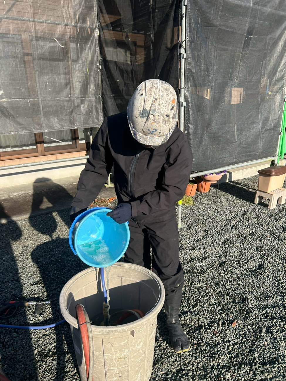 バイオ洗浄水準備中