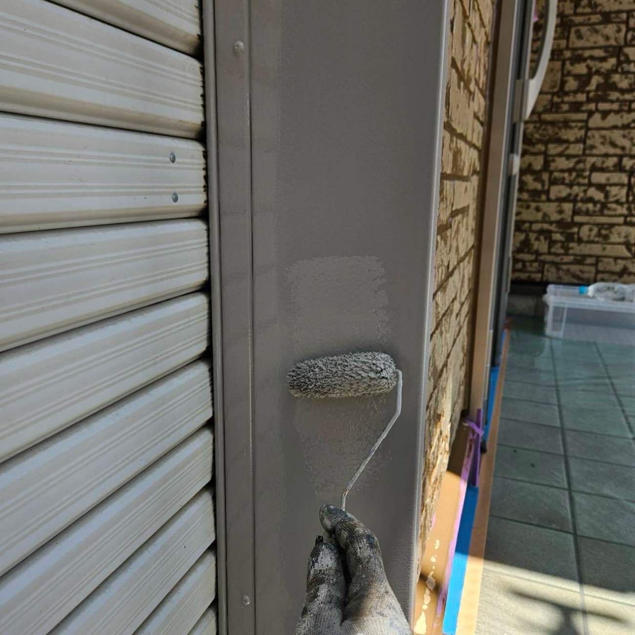 シャッターボックス塗装