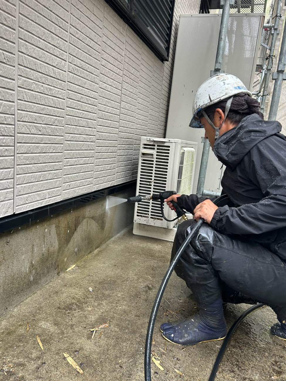 基礎の洗浄